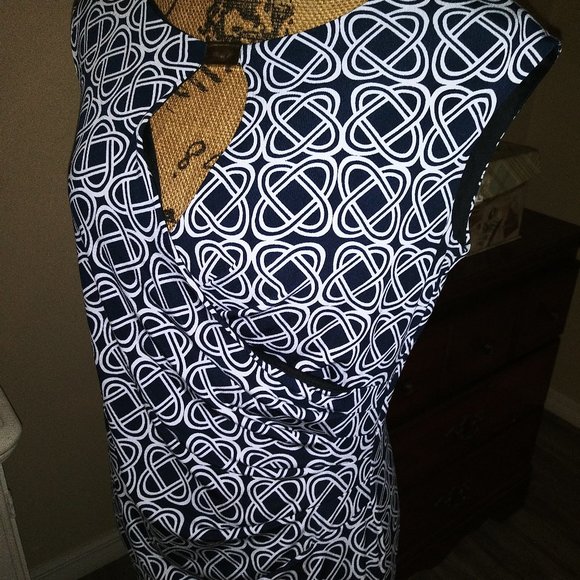 Enfocus Studio Geometric Sleeveless Dress